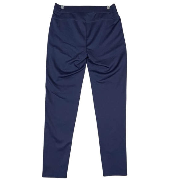 DG2 Diane Gilman Faux Leather Moto Navy Blue Leggings - Sz M - Picture 2 of 12